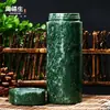 Suministros del Fabricante Taza de Agua de Piedra Medicinal de Jade del Tíbet, Termo de Serpentina Magnética Verde Oscuro, Taza de Té de Jade, Suministro en Vivo