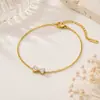 En Stock Lujo Ligero Diseño de Nicho Acero de Titanio Circonita Incrustada Collar Pulsera Pendientes Set Adornos