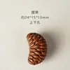 Llavero Colgante Tallado en Madera 3D Tocón de Madera de Melocotonero Zanahoria Anacardo Artesanía Accesorio Adorno Hecho a Mano DIY