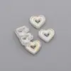 Color AB electrochapado agujero recto estrella hueca corazón a corazón corazón de melocotón cuentas sueltas DIY cadena de teléfono móvil colgante material decorativo con cuentas
