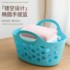Cesta Ovalada Portátil Recortada para Ropa Sucia Transpirable Cesta de Almacenamiento para Lavandería de Baño Cesta de Almacenamiento para Juguetes y Artículos Varios de Sala de Estar