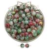 Cuentas de jade de vidrio triturado y oro, pulsera retro hecha a mano, cuentas de hielo agrietadas, accesorios de joyería, cuentas dispersas