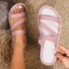 En stock 2024 Nuevo talla grande Comercio Exterior Transfronterizo Moda Verano Simple Cómodo Sandalias de Playa y Zapatillas