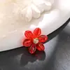Estilo Coreano Seda de Cobre Flor de Cristal Estilo Niña de las Flores Flor de Seis Pétalos diy Mini Pasador de Pelo Pendientes con Cuentas Accesorios de Pendientes