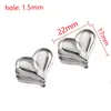 10 Perlas Espaciadoras de Plástico Perforadas con Forma de Corazón de Melocotón, Perlas Sueltas, Accesorios para Cadena de Teléfono, Collar, Joyería Hecha a Mano con Perlas