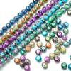 Produto Quente da Amazon Contas de Vidro Cerâmico Imitado de 8mm Acessórios de Joalheria DIY Contas Redondas Brilhantes Contas Rachadas Pingente de Roupa