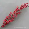 Simulación de fruta de la fortuna de frutos rojos flor de Año Nuevo flor de simulación pulpa roja fruto de acebo arreglo floral de Año Nuevo adornos de decoración del hogar