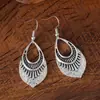 Pendientes Retro Étnicos Huecos con Forma de Pino de Venta Caliente Transfronteriza de Amazon Joyería Simple de Nicho Bohemio
