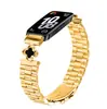 Adequado para Huawei Band 11/11Pro Trevo de Quatro Folhas Duplo Pulseira de Aço Brilhante com Três Contas Huawei 8/9/10 Nova Pulseira de Relógio
