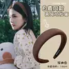 Diadema Trenzada Color Café Melard de Verano para Mujer, Elegante y de Gama Alta Accesorio para el Cabello, Versátil y Realza la Apariencia de la Línea del Cabello, Pinza Negra para el Cabello