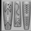 Nuevo Molde de Silicona para Uñas con Diseño Exquisito de Estilo Oscuro de Columna Vertebral Humana Tridimensional