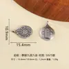 Plata de Ley 925 Bolsa Taiyi Bagua Cruz Vajra Maza Tara Verde Colgante Vintage Encanto Accesorios DIY