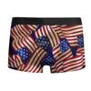 Calzoncillos bóxer de seda de leche con cintura media y elásticos para hombre, con estampado del Día de la Independencia de Amazon, transfronterizos