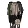 En Stock Estilo Japonés Otoño/Invierno 2026 Nuevo Cárdigan Asimétrico con Capucha Hombros Caídos Mangas Murciélago
