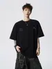 Camiseta de Manga Corta Estampada Fresca de Verano para Hombre, Marca Trendy Americana Estilo High Street, Atractivo Top Casual con Diseño de Lunares de Media Manga