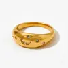 Anillo Cruzado de Nuevo Estilo Europeo y Americano de Estrella y Luna, Temática de Bosque, Diseño Simple y Exquisito, Elegante Anillo Abierto de Joyería para Mujeres