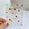 Estilo Ins Pegatinas para Uñas 5D en Relieve Caricatura Graffiti Flores Estéreo Moño Estilo Francés Pegatinas Navideñas para Uñas