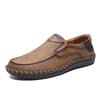 Zapatos Casuales de Cuatro Estaciones de Talla Grande Transfronterizos Zapatos Cosidos a Mano para Hombre Zapatos Cómodos para Conducir Zapatos Perezosos Zapatos de Lona Zapatos de Cuero Zapatos de Hombre