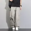 Pantalones cargo para hombre de cuatro estaciones, que realzan la altura, estilo American high street, corte holgado, pantalones de chándal adelgazantes, pantalones deportivos, Verano 2026