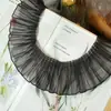 7cm de ancho negro blanco plisado organza encaje lolita muñeca puños cortina decorativo diy material