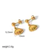 Moda Europeia e Americana Simples Concha Aço Inoxidável Brincos Concha Estrela do Mar Mulheres Ouro 18K Aço Inoxidável Joias Transfronteiriças