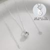 Collar Oval de Piedra Lunar de Plata Esterlina S999 Diseño de Moda para Mujer Sensación Plata Colgante Cadena para el Cuello Nuevo Estilo Elegante Cadena para Clavícula