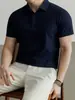 Hengyuanxiang Lujo Ligero Algodón de Seda de Morera Camiseta Polo de Manga Corta para Hombre Verano 2026 Nueva Camiseta Casual de Negocios