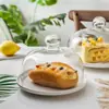 Tampa de Vidro Tampa de Display Transparente Prato para Bolo de Frutas Tampa de Vidro Mesa de Sobremesa com Tampa Decoração Prato para Degustação de Chá da Tarde
