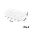 Caja de almacenamiento apilable para escritorio, papelería, pegatinas, notas adhesivas, lápices, artículos diversos, estrecha, larga, acrílica transparente