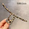 Pinza para el pelo de leopardo Corea del Sur Elegante Pinza de tiburón Pinza para la parte trasera de la cabeza Pinza retro francesa Tocado Pinza grande para el pelo
