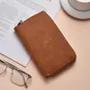 Capa de Passaporte em Couro PU em Estoque com Fivela, Multifuncional, Durável, Anti-Magnético, Antifurto, Porta-Documento de Identidade Bolsa para Passaporte