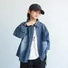 Camisa para Niños 2026 Otoño Nueva Estilo Coreano Camisa de Mezclilla Moda Infantil Top de Manga Larga Estampado Tendencia