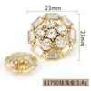 Botones Pequeños de Pedrería Estilo Chanel, Botones Irregulares de Cristal de Vidrio y Metal, Botones Decorativos para Ropa, Accesorios, Botones Redondos Pequeños Estilo Chanel