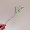 Elegante Horquilla de Muguete Simple Moderna Sentido de Alta Gama Horquilla de Metal Accesorios para el Cabello de Niña para Baile Sombreros de Verano Hanfu