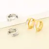 Pendientes de acero de titanio de moda en stock con superficie lisa e incrustaciones de concha para mujer, pendientes modernos y elegantes de acero inoxidable para regalar