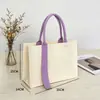 Bolsa de Tote de Lona Personalizada con Asa de Cinta, Regalo de Alta Gama, Bolsa de Algodón Laminado 3D con Cierre y Logo Personalizado