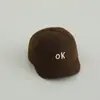 Gorra de Béisbol de Pana para Bebé de Primavera y Otoño Letra Bordada Ok Gorra Cálida con Visera Gorra Infantil de Calle Japonesa Transfronteriza