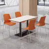 Mesa e Cadeiras para Refeição KFC Fábrica Escolar Empresa Cantina Restaurante Mesas e Cadeiras Fast Food Lanchonete Mesas e Cadeiras Mesa e Cadeiras para Quatro Pessoas
