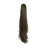 Trança de peruca rabo de cavalo com presilha de garra grande para mulheres, popular online, peruca de rabo de cavalo alto natural, sem sensação de cair, cabelo longo levemente cacheado, acessório de cabelo para rabo de cavalo