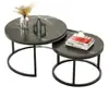Mesa de centro redonda para sala de estar, lujo ligero, minimalista, moderna, adecuada para apartamentos pequeños, móvil y una combinación de mesas de centro estilo minimalista