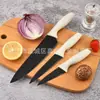 Cuchillo de Fábrica y Juego de Utensilios de Cocina al por Mayor Juego de Cuchillos de Cocina de Acero Inoxidable Juego de Cinco Piezas de Paja de Trigo de Colores