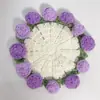 Posavasos de Ramo de Rosas Hecho a Mano Terminado Crochet de Lana Cambio de Taza Ramo de Mano Regalo Creativo Posavasos de Flor Tejida