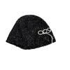 Gorro de Invierno Tejido con Lazo de Perlas y Lentejuelas Estilo Coreano para Mujer, Estilo Dulce y Cool, Gorro Baotou Pequeño de Lana que Resalta el Rostro, Moderno