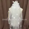 Velo de Flor Súper Hada de la Novia Sesión de Fotos de Boda Viaje Fotografía Foto Súper Hada al Aire Libre Super Accesorios para el Cabello Registro de Propuesta Boda