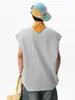 Chaleco de punto de algodón de aire de 300 g, deconstrucción, para hombre, verano 2025, corte limpio, sin mangas, camiseta chaleco