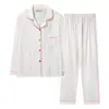 Pijama Dulce y Lindo para Mujer de Primavera y Otoño, Imitación de Algodón, Pantalones Finos de Manga Larga, Conjunto de Dos Piezas de Ropa de Casa Holgada para Otoño e Invierno