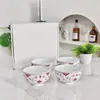 Porcelana de Hueso Azul y Blanco Bajo Esmalte Patrón de Encaje de Hierba Tang Cuenco para Arroz Vajilla Doméstica de Alto Valor Fabricante de Cuencos Venta Directa al Por Mayor