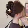 Pinza para el pelo grande y moderna para mujer, elegante y sofisticada, pinza para el pelo exquisita, pinza de tiburón simple para primavera-verano