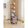 Estante de Almacenamiento para Baloncesto Uso en Casa Estante para Pelotas para Raquetas de Bádminton Esterillas de Yoga La Herramienta Definitiva Equipo Deportivo Estante de Almacenamiento para Pelotas