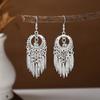 Aretes Étnicos Imitación Plata Miao Aretes Retro Largos con Borlas Atracciones Aretes Estilo Antiguo Aretes Miao para Mujer Venta al por Mayor